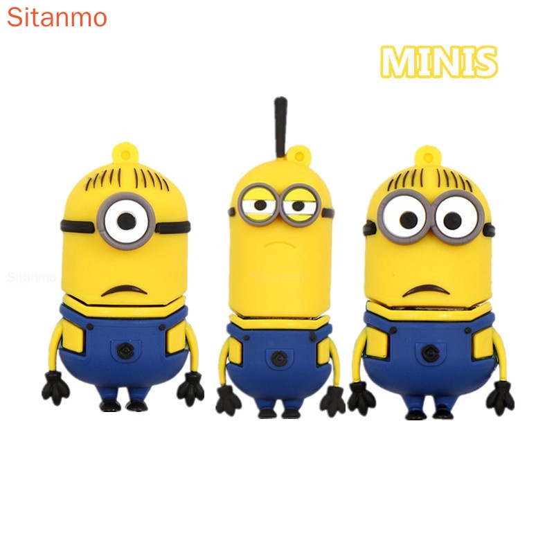 Alta Velocidade 2 Tb USB Pequenos Minions Cartoon Flash Drive 8GB 16GB 32GB Unidade Suficiente Móvel 64GB 128GB Presente