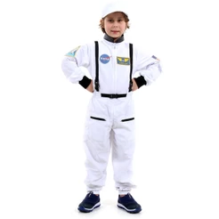 Fantasia Infantil Astronauta Macacão Longo Boné Abrakadabra