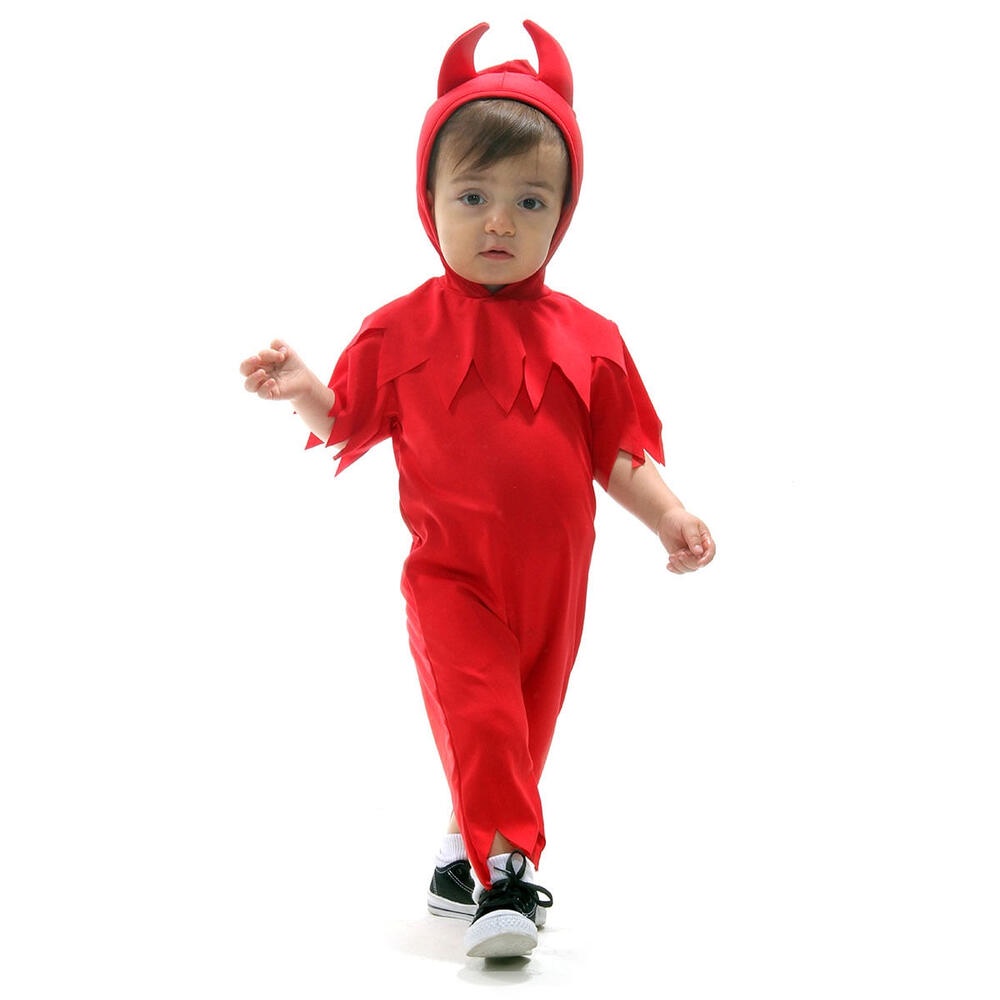 Fantasia Diabinho Para Bebê Com Capuz Halloween Abrakadabra
