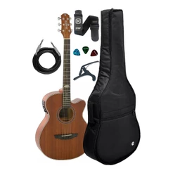Violao Strinberg Sa200c Mgs Mahogany Kit Capa Luxo Acessorio