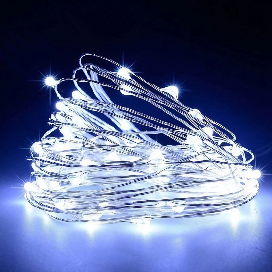 Cordão de Led Fio de Fada - Branco - 5m - 1 unidade - Rizzo - Home & Living