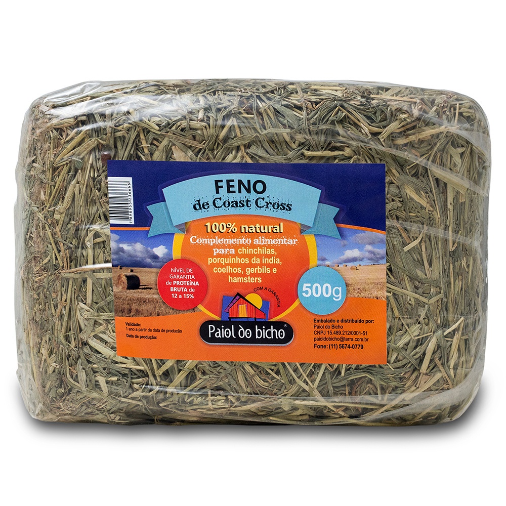 Feno Prensado para Roedores Porquinho, Hamster e Coelhos Paiol do Bicho 500g Envio Rápido em Oferta na Shopee