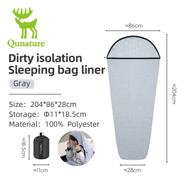 Qunature Saco De Dormir Para Acampamento , À Prova De Poeira , Quente , Secagem Rápida , Forro Barraca De Ao Ar Livre , em Oferta na Shopee