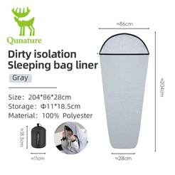 Qunature Saco De Dormir Para Acampamento , À Prova De Poeira , Quente , Secagem Rápida , Forro Barraca De Ao Ar Livre ,
