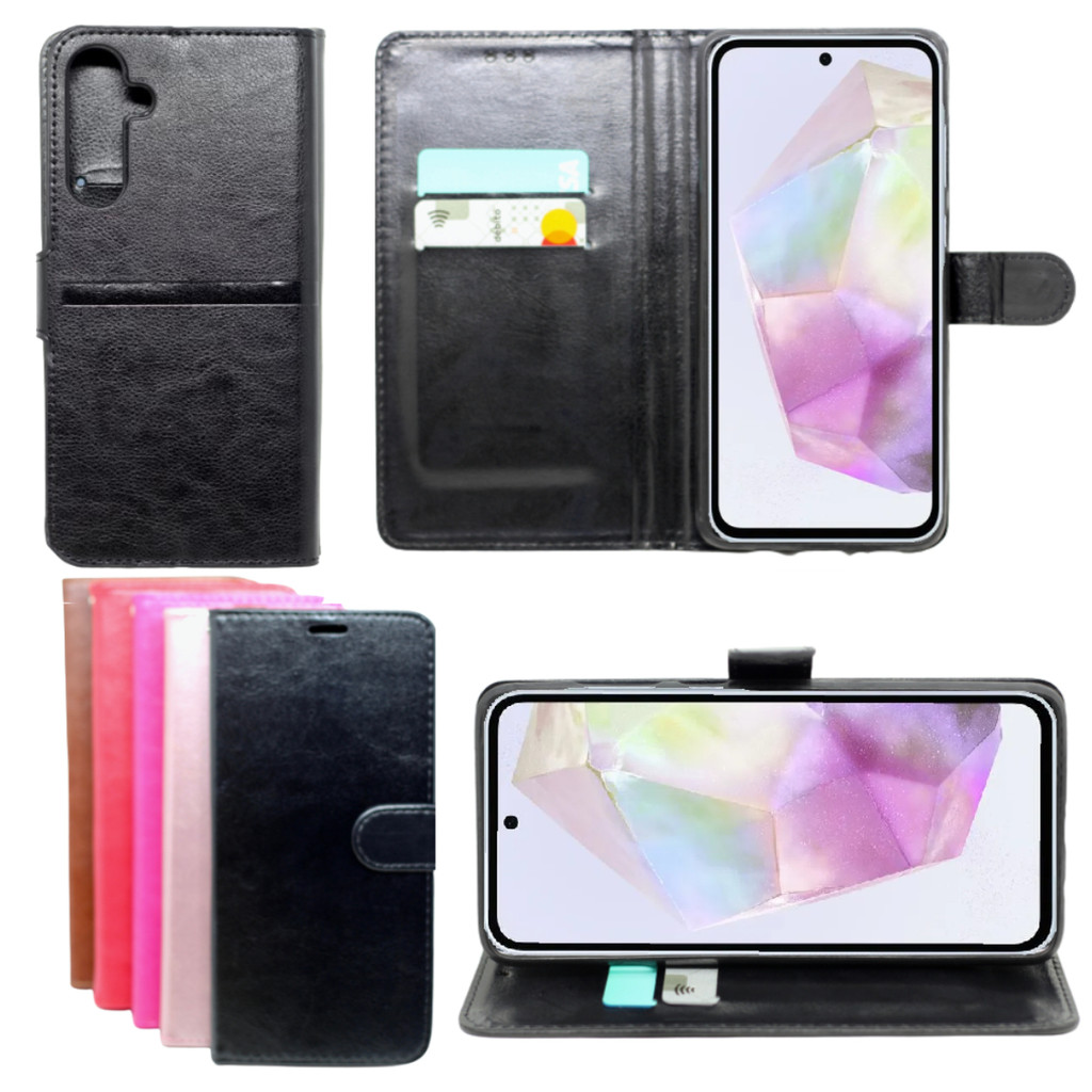 Capa Proteção Capinha Carteira Para Galaxy A16 Flip Case + Pelicula Vidro 3d Compativel Samsung Protetor De Tela