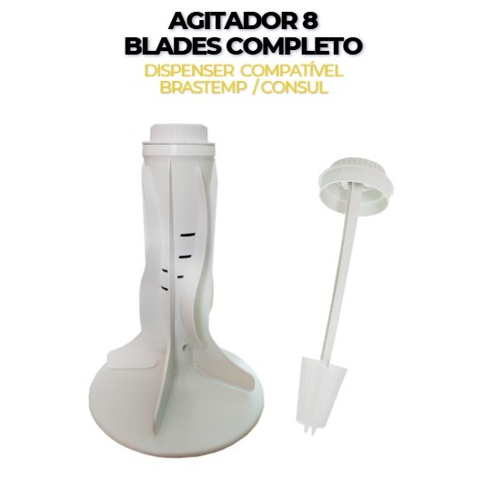 Agitador 8 Pás Completo Lavadoras Brastemp E Consul 8 Blades W10882241 Similar