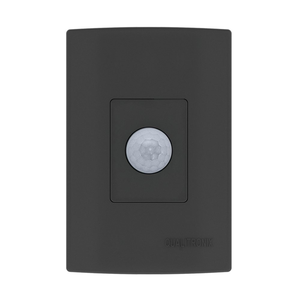 Sensor De Presença Qualitronix QI2MP - De Embutir, Parede 180 Graus, Preto, Bivolt