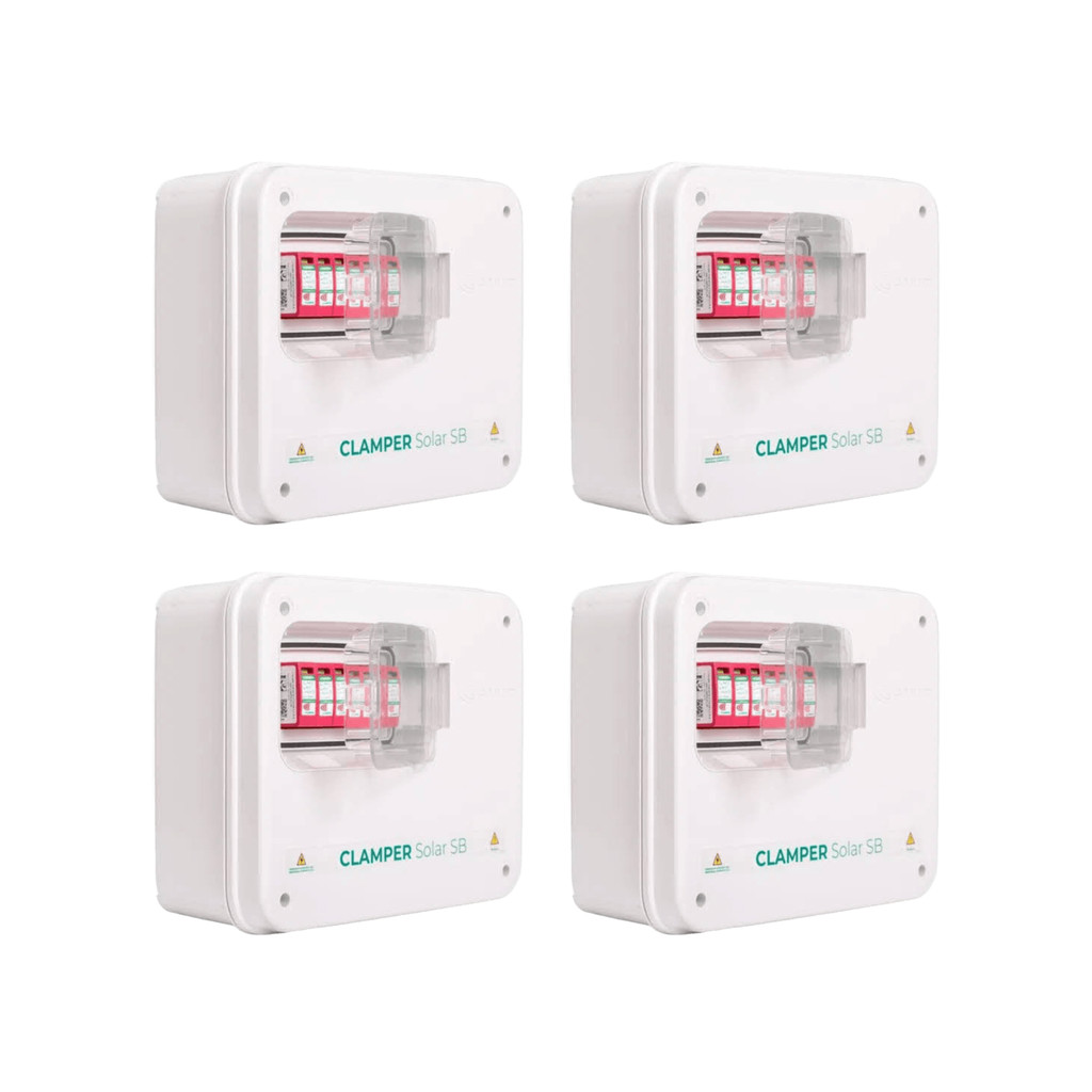 Kit com 4 String Box Solar Clamper 4E/2S 1040V 20A (4D)