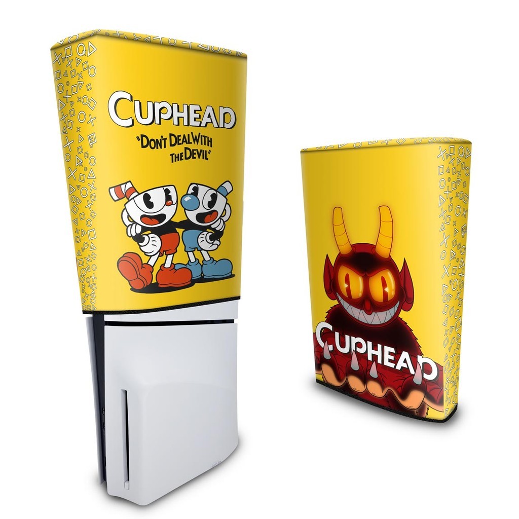 Capa para PS5 Slim Vertical Anti Poeira - Cuphead