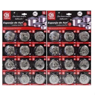 Kit C/24 Esponja De Aço 10g Limpeza Pesada em Oferta na Shopee