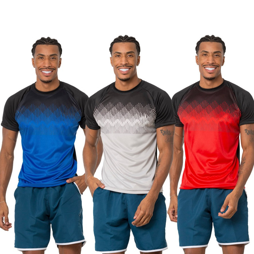 Kit com 3 camiseta masculina dryfit ideal para o dia a dia camisa leve e respiravel varias cores