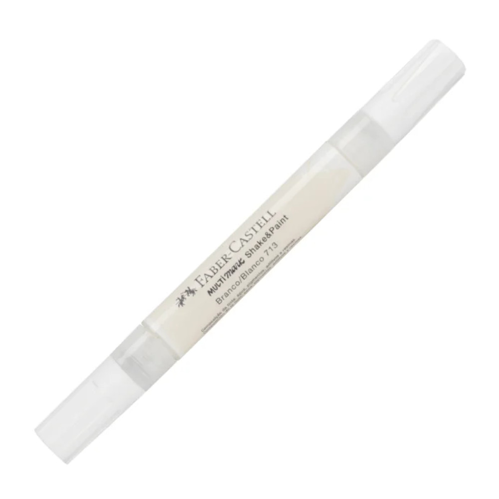 Marcador Multimark Criativo Shake & Paint 2 em 1 FABER-CASTELL (1 unidade). Branco