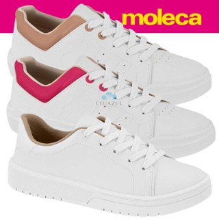 Tenis Feminino Moleca Casual Branco Enfermagem Tradicional Napa em Oferta na Shopee