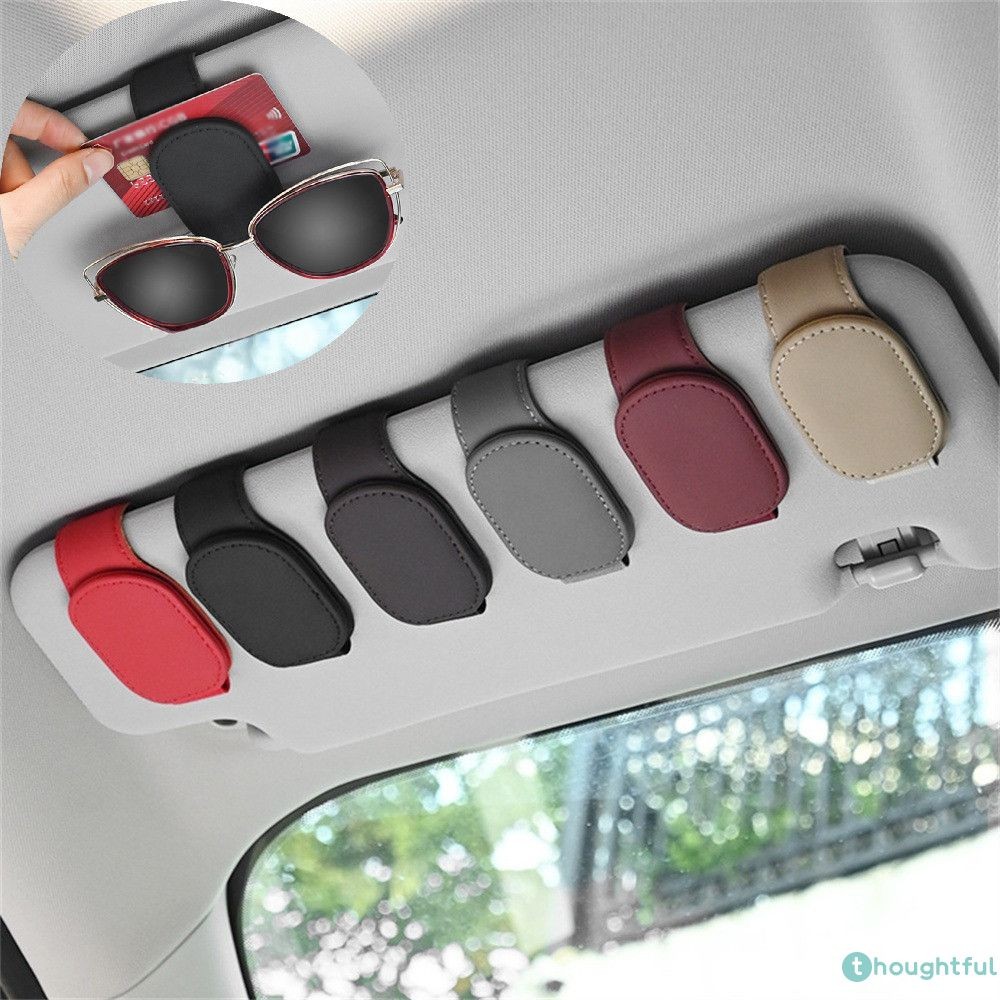 Suporte De óculos De Sol Para Carro, Suporte Para óculos De Sol, Clipe De Couro, Estojo Para óculos, Suporte