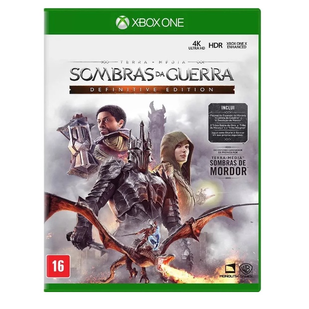 Jogo Xbox One Sombras Da Guerra Definitive Edition Físico