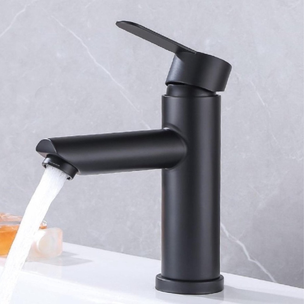 Torneira Banheiro Monocomando Aço Inox Preto Fosco Quente/Frio Elegância e Praticidade Deend