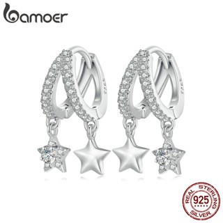 Brincos Bamoer 925 Sterling Sliver Twinkling Starlight Ear Hins Jóias Presentes Para Mulheres