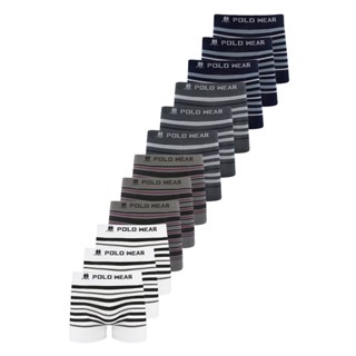 Kit 12 Cuecas Masculinas Boxer Microfibra Sem Costura Polo Wear Sortido