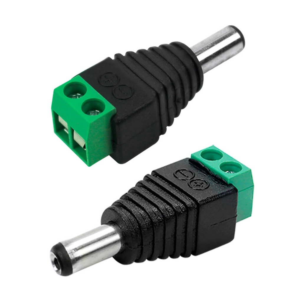 10X Conector Plug P4 Macho Com Borne P/ Cftv Câmera Fonte