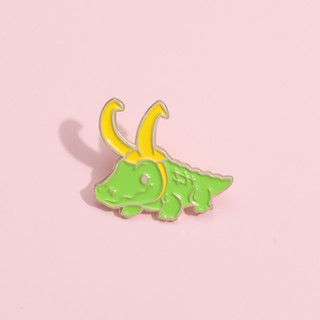 Crocodilo Loki Esmalte Broches Clássicos De Filme Broche De Lapela Crachás Mochila Jóias Presente Para Fãs