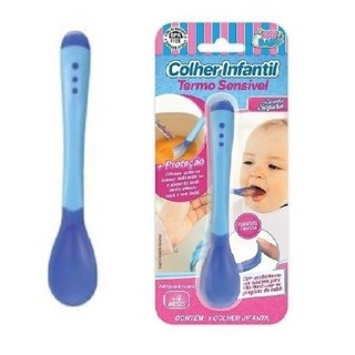 Colher Infantil Termo Sensível Silicone Para Bebe - Colher de silicone para bebês