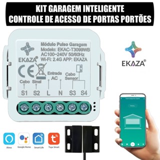 Módulo Inteligente para Controle de Portas e Portões Garagem Ekaza Tuya