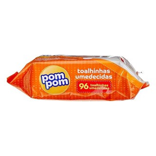 Toalhas Umedecidas Pom Pom Suave 96un