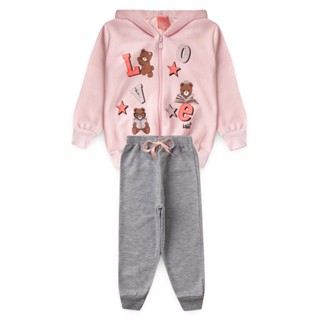 Conjunto Infantil Inverno Urso Love Menina Iaia