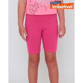Bermuda Infantil Malha Rosa Pink