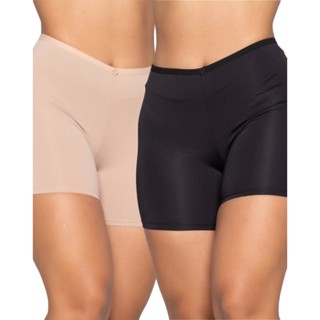 Kit 2 Short Anágua Liso Segunda Pele Feminino