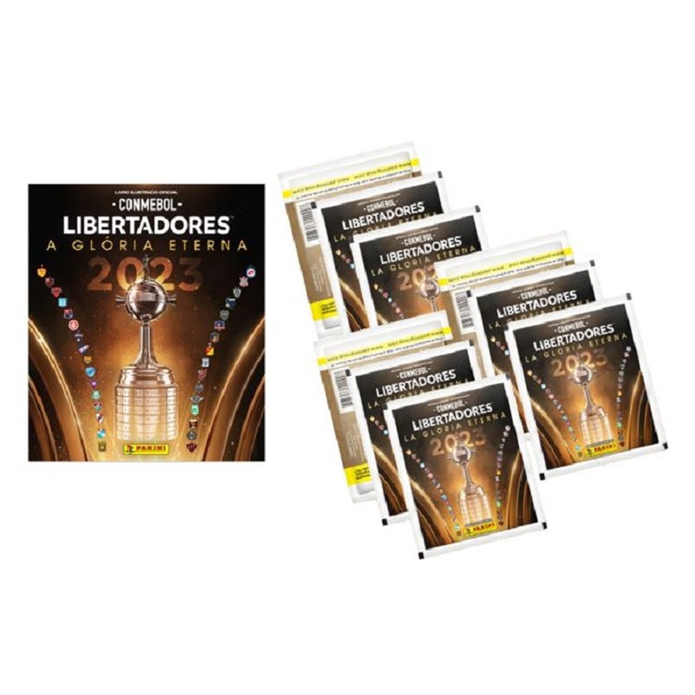 Blister Cartela C/ 6 Envelopes de Figurinhas da Libertadores da América Conmebol 2023