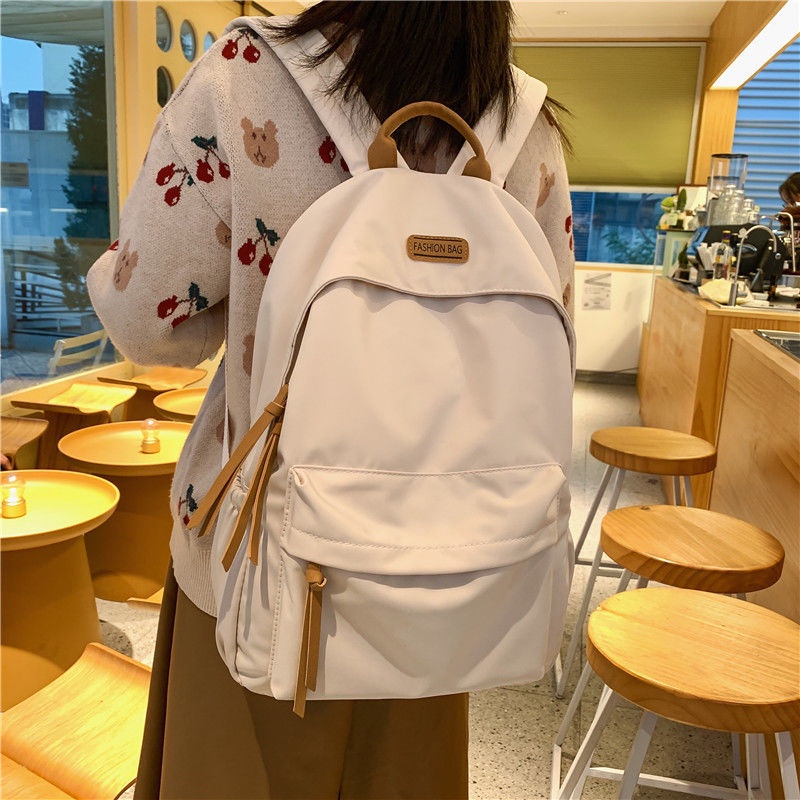 [Mochila simples estilo coreano] Mochila japonesa coreana de cor pura Mochila estilo formal Bolsa Casual Bolsa estilo We