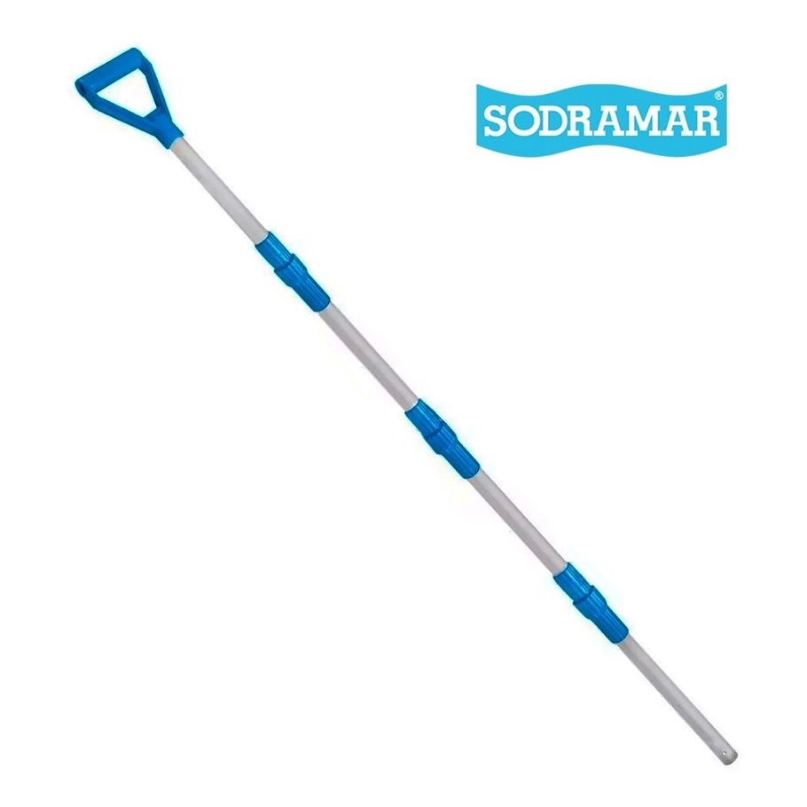 Cabo Extensor Telescopio Sodramar De Aluminio Piscina 2,6m Manutencao  Em Piscina de Vinil Fibra e ALVENARIA