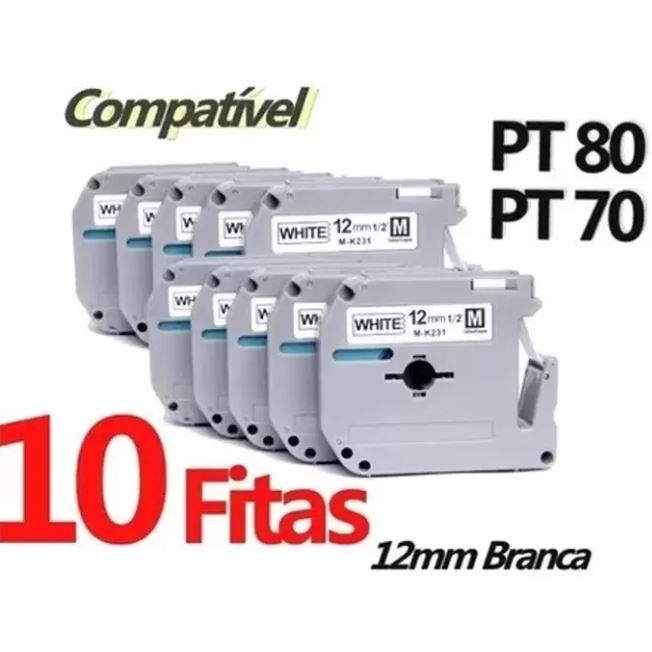 kit 10 Fita Rotuladora Compatível  Mk-231 M-k231 Mk231 M231 em Oferta na Shopee