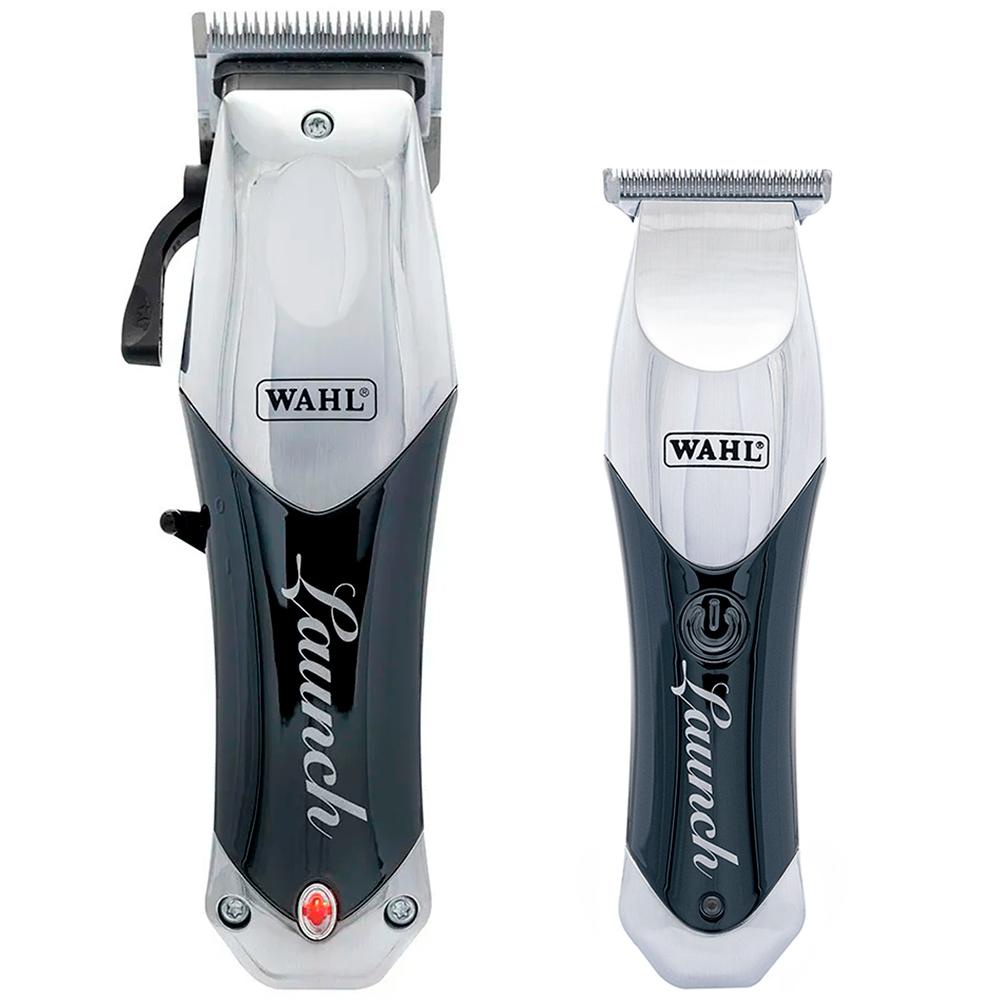 Combo Wahl Launch Maquina de Corte Clipper + Máquina de Acabamento Trimmer Bateria Lítio Bivolt
