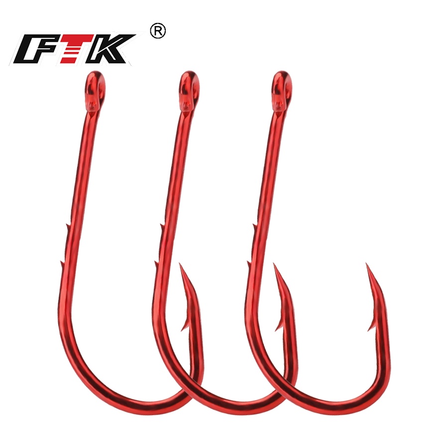 FTK 92672 Anzol De Pesca Aço Com Alto Teor De Carbono Ferramenta Farpado 50pcs/100pcs Acessórios