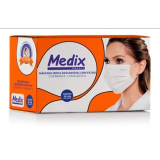Máscara Descartável Hospitalar Medix Tripla C/50 Unidades