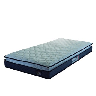 Colchão Solteiro Espuma D33 Pillow Top Millenium 88x188x19cm Cinza/Branco Hellen - Suporta até 120kg