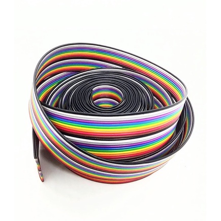 1 Metros Cabo Flat Colorido 20 Vias 26awg 300v 70C - 20x26