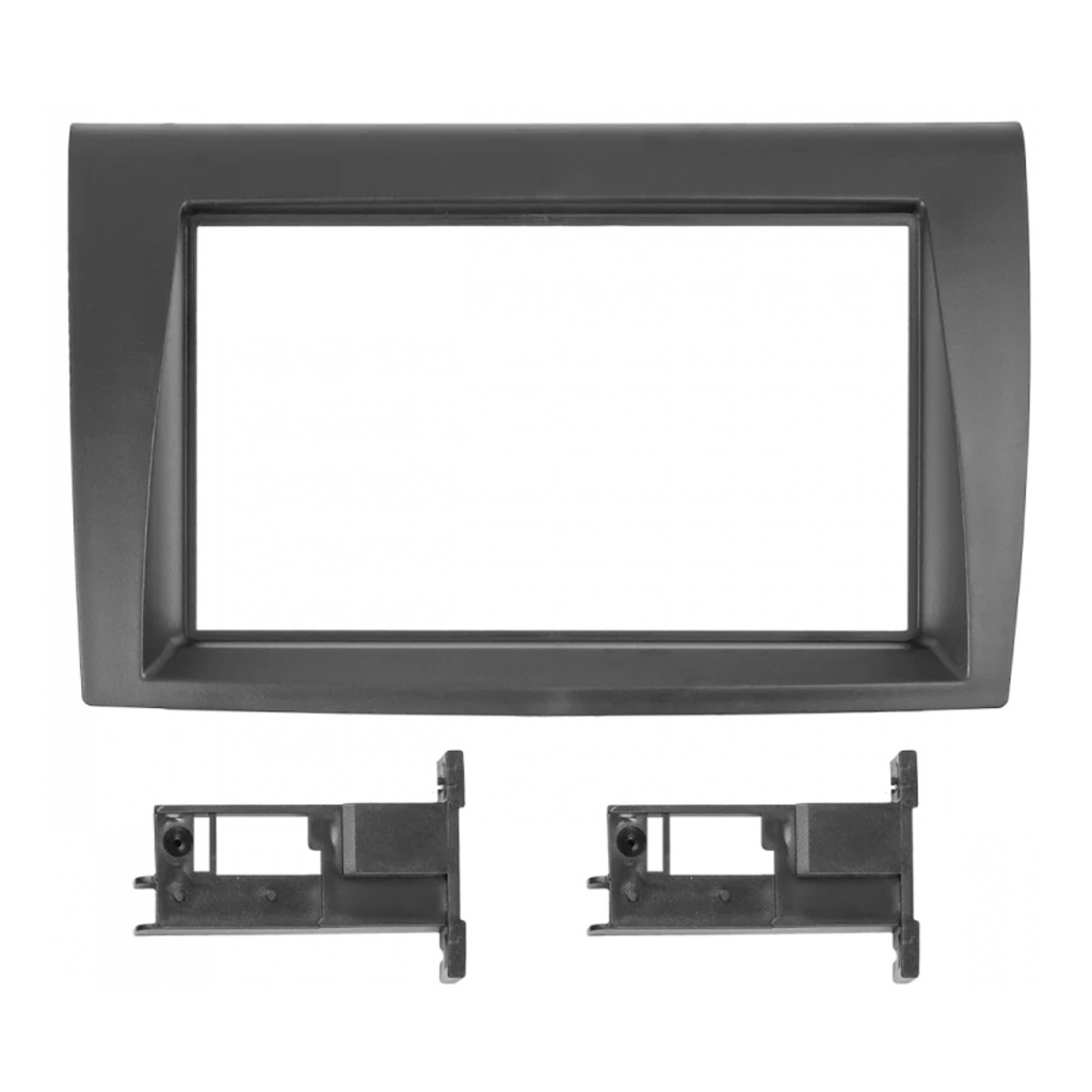 Moldura Painel Central Carro Embuitr Multimídea Dvd Mp5 Padrão 2 Din 7 Polegadas Preto