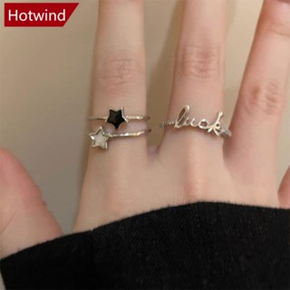 HOTWIND Star Letter Zircon Ring Abertura Do Anel De Zircônio Liga Ajustável Simples Moda Personalizada Feminina Jóias Acessório G3Y7