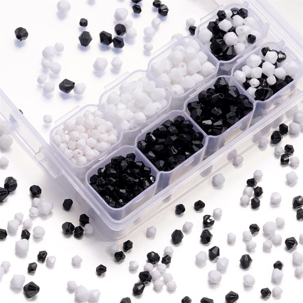 St. kunkka 100Pcs 4mm / 5mm / 6mm Acrílico Sólido Cor Facetado Canto Facetado Contas Espaçadores a Granel Podem ser Usadas para Jóias de Bricolage Fazendo Colar Pulseira