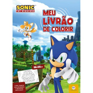 Livro tapete Sonic - Meu livrão de colorir