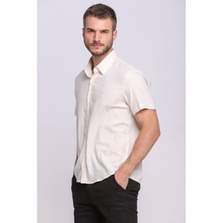 Camisa Masculina Viscolinho Básica Color Polo Wear Off White
