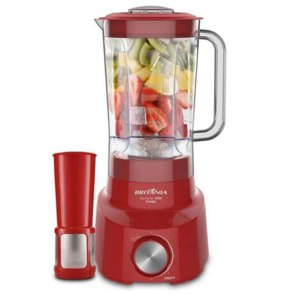 Liquidificador BLQDiamante 1000w Turbo 2L c/filtro Verm 127v