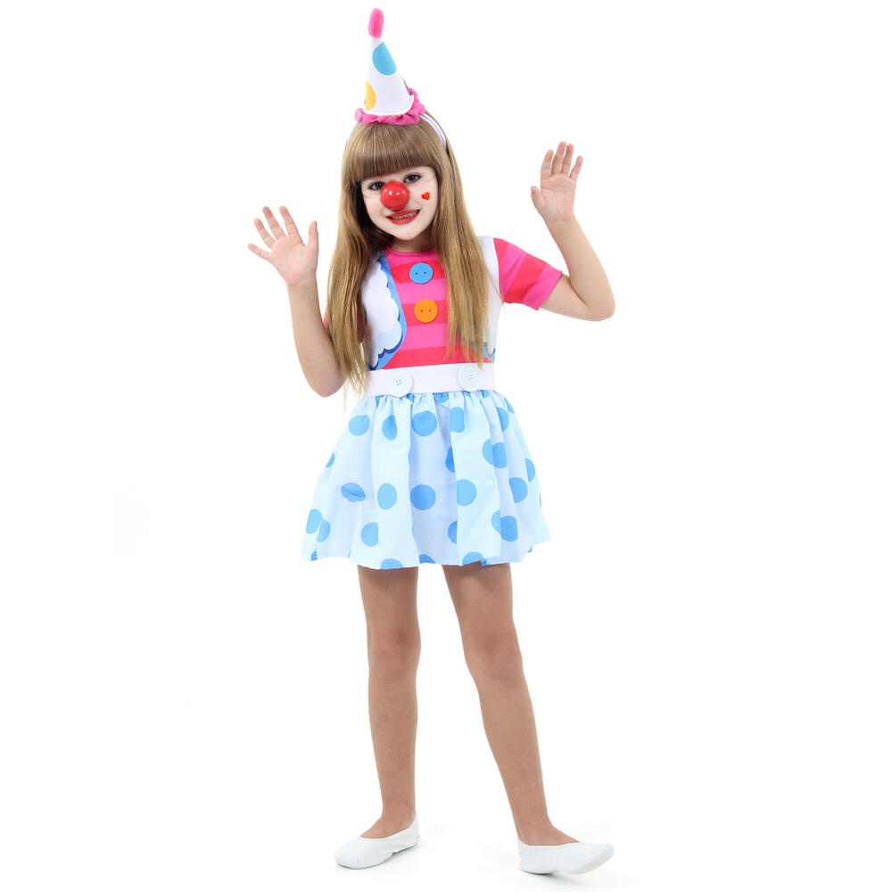 Fantasia Infantil Palhacinha Circo Verão Vestido C/Sapatilha
 em Oferta na Shopee