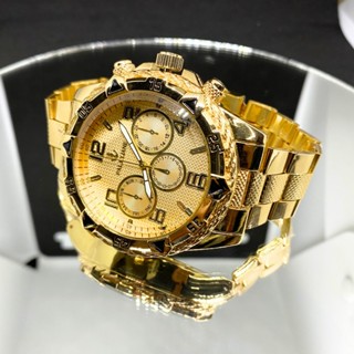 🔥OFERTA🔥 Kit Relógio Masculino Dourado A Prova D