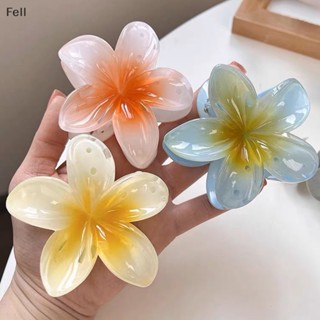 [Fel] Férias Na Praia Boêmia Estilo Moda Ovo Flor De Clipes De Cabelo Garra Grande Grampo Para Meninas Acessórios COD