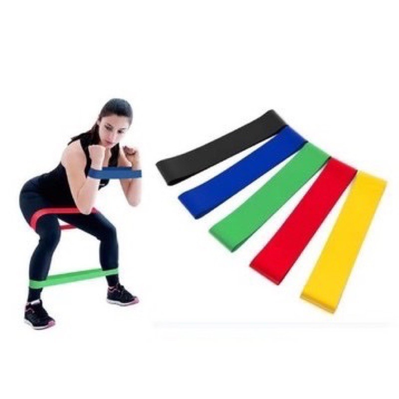 Nova Kit 5 Faixas Elásticas Mini Bands Exercicio Resistance Belt