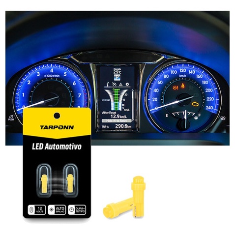 Par Lâmpada Led Painel Pinguinho B8 5d T5 Amarela 12v em Oferta na Shopee